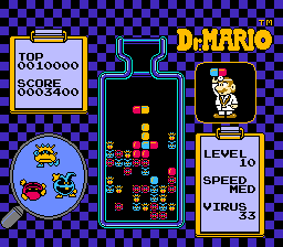 Dr Mario, un jeu de tetris sur NES
